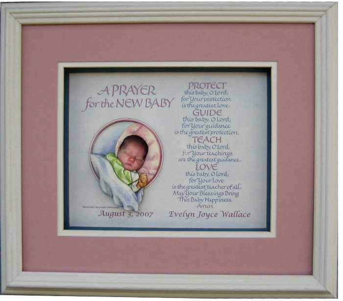 Prayer for New Baby Prints Size 8x10 8-1081